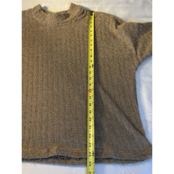 LANE BRYANT Beige Mock Neck Eyelash Knit Sweater Women 18/20 Drop Shoulder NEW - Picture 11 of 11